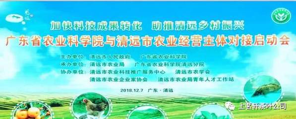 科技赋能茶产业 广东省农科院与清远企业成功对接，